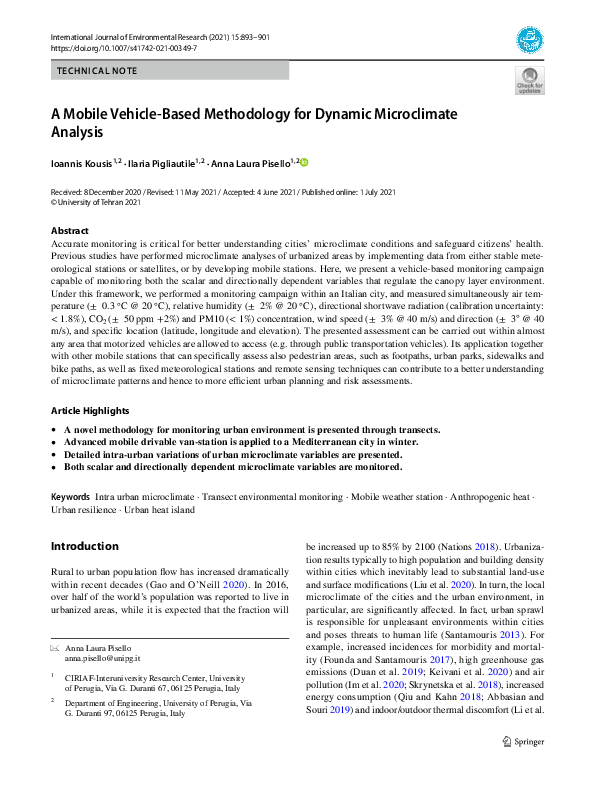 (PDF) A Mobile Vehicle-Based Methodology for Dynamic Microclimate Analysis