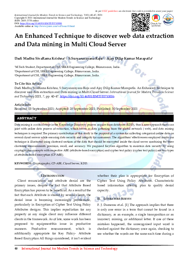 (PDF) An Enhanced Technique to discover web data extraction and Data ...