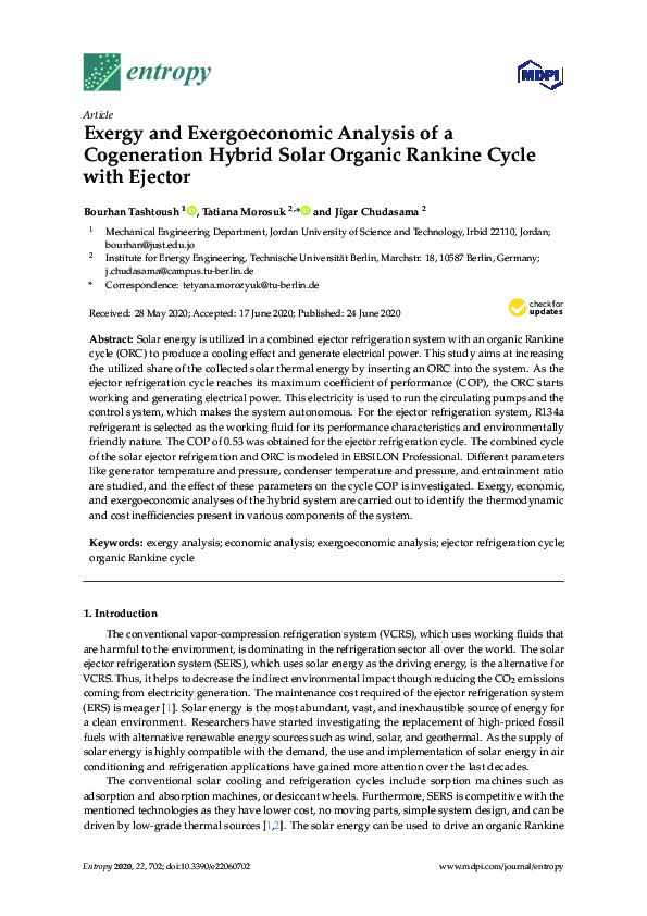 (PDF) Exergy and Exergoeconomic Analysis of a Cogeneration Hybrid Solar ...
