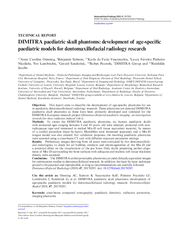 (PDF) DIMITRA paediatric skull phantoms: development of age-specific ...