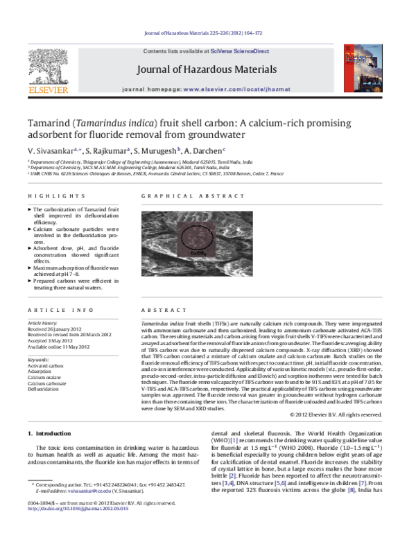 (PDF) Tamarind (Tamarindus indica) fruit shell carbon A calciumrich
