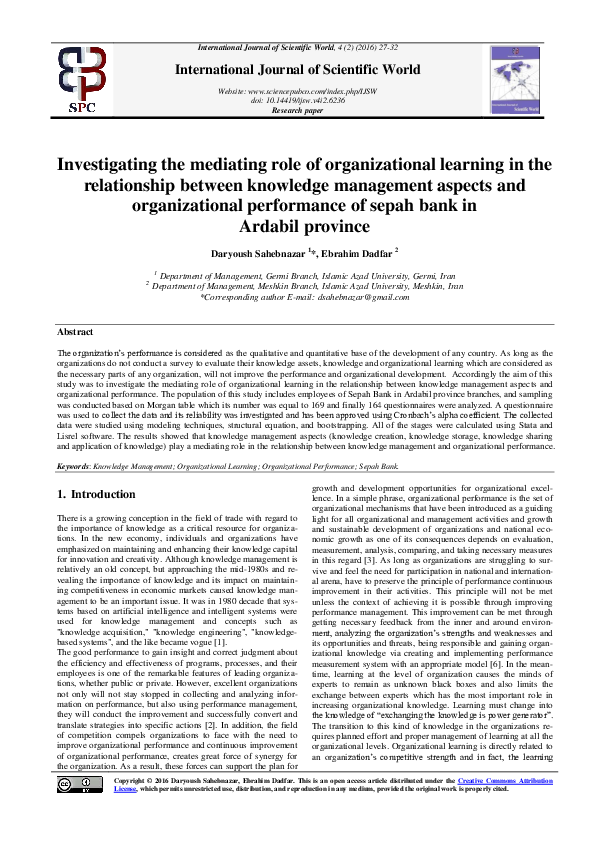 (PDF) Investigating the Mediating Role of Organizational Citizenship ...