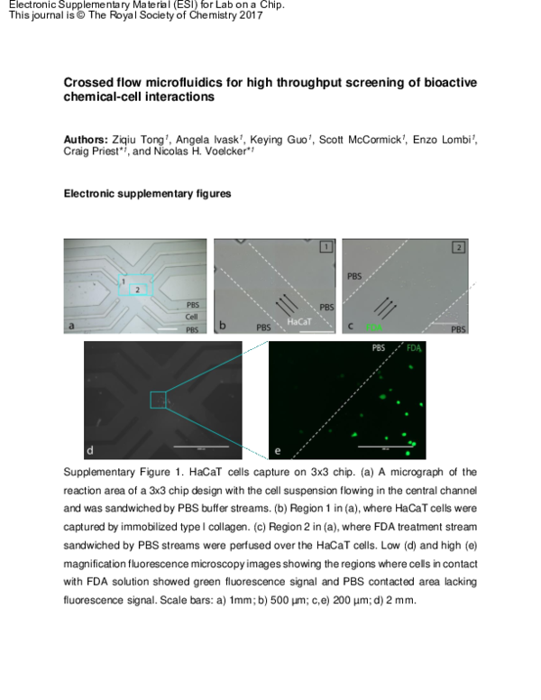 (PDF) Crossed flow microfluidics for high throughput screening of ...