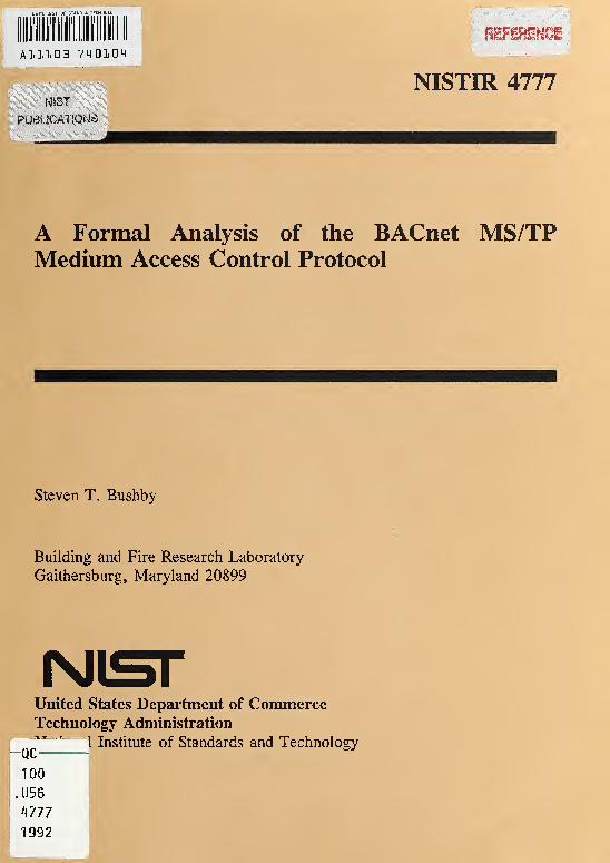 (PDF) A formal analysis of the BACnet MSTP medium access control protocol