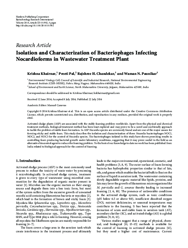 (PDF) Isolation and characterization of bacteriophages for avian ...