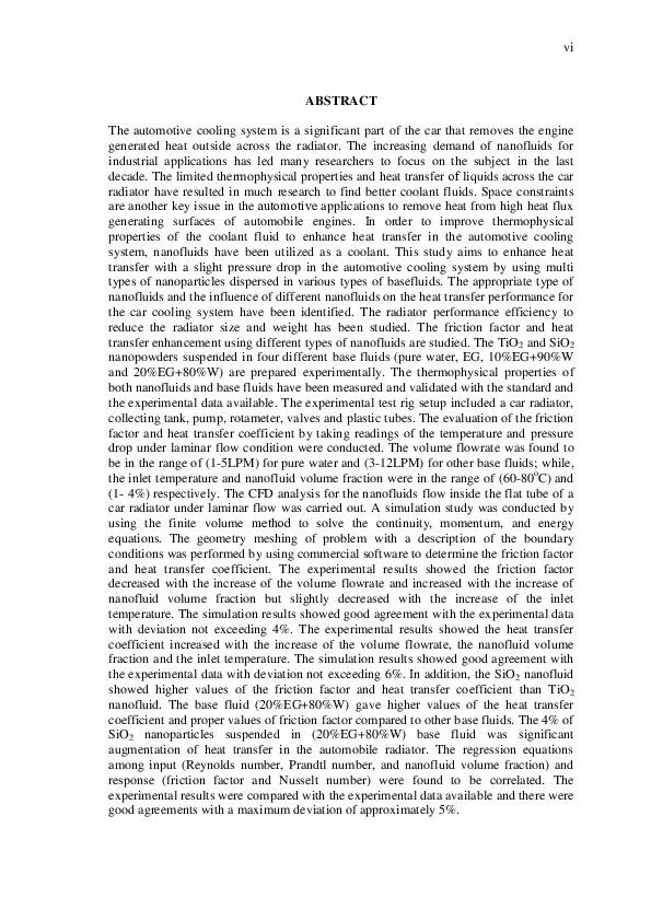 (PDF) Heat transfer enhancement using nanofluids in an automotive ...