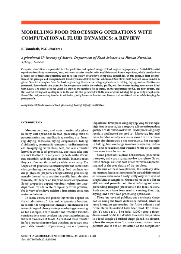 (PDF) Modelling food processing operations with computational fluid ...