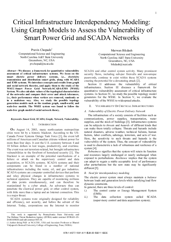 (PDF) Critical infrastructure interdependency modeling: a survey of US ...