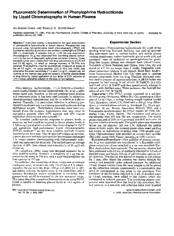 (PDF) Fluorometric determination of phenylephrine hydrochloride by ...