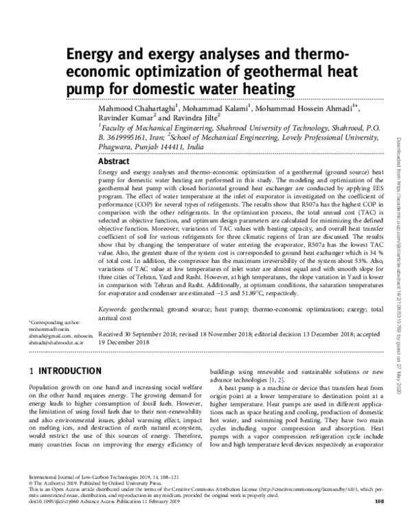 (PDF) Energy and exergy analyses and thermo-economic optimization of ...