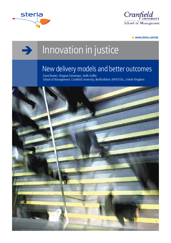 (PDF) Innovation in justice: New delivery models and better outcomes