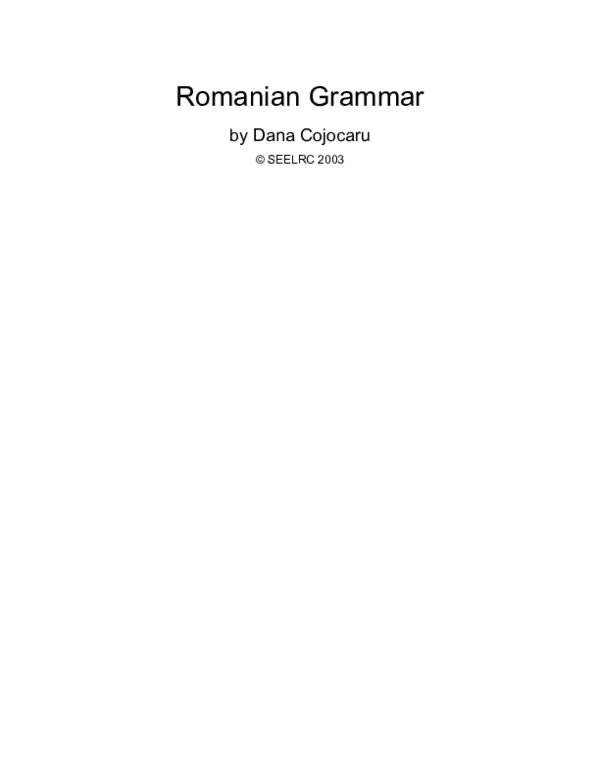 PDF Romanian Grammar Dana Cojocaru Academia edu PDF Romanian Grammar Dana Cojocaru Academia edu