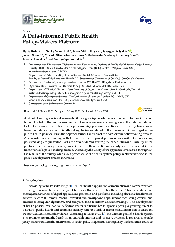 (PDF) A Data-informed Public Health Policy-Makers Platform