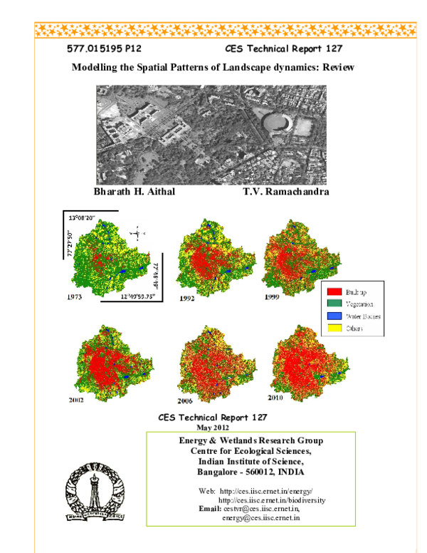 (PDF) Modelling the Spatial Patterns of Landscape dynamics: Review