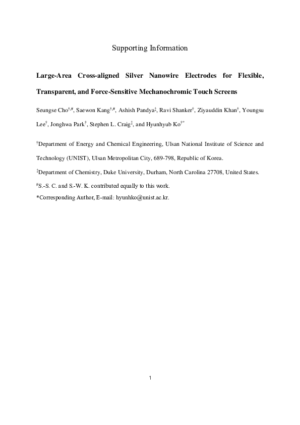 (PDF) Large-Area Cross-Aligned Silver Nanowire Electrodes for Flexible ...