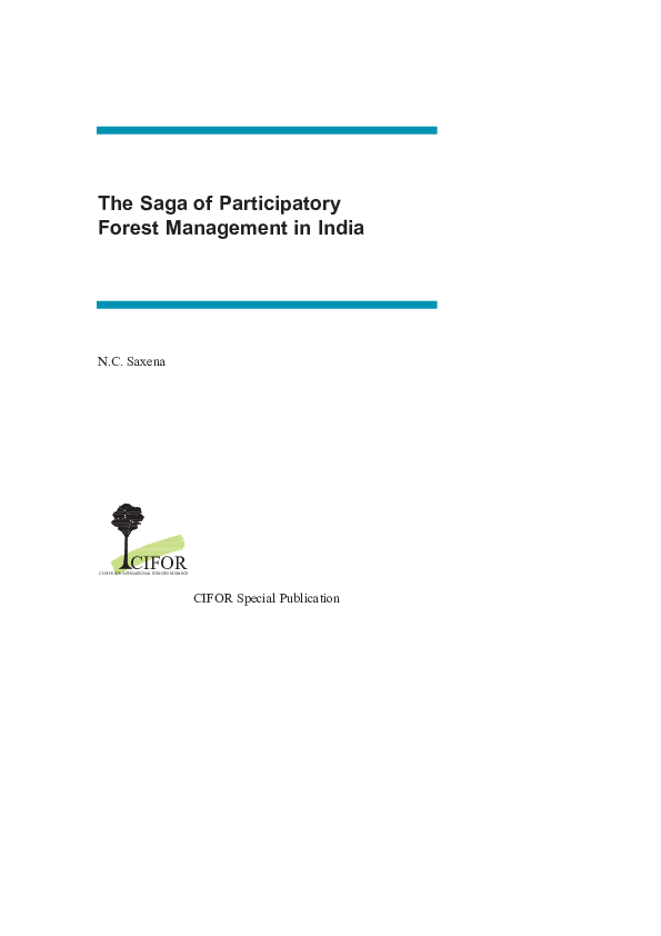 (PDF) The saga of participatory forest management in India