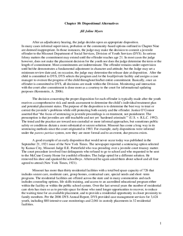 (PDF) Chapter 10: Dispositional Alternatives