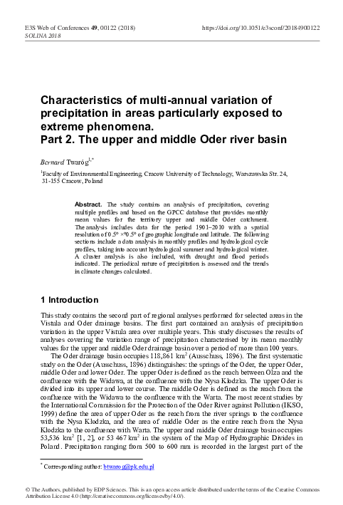 (PDF) Characteristics of multi-annual variation of precipitation in ...