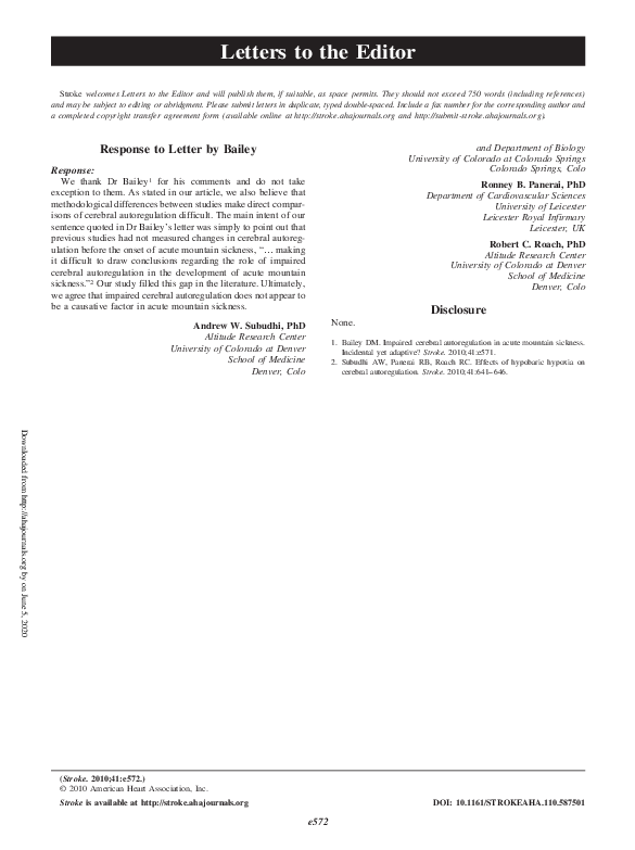 (PDF) Response to Letter by Bailey
