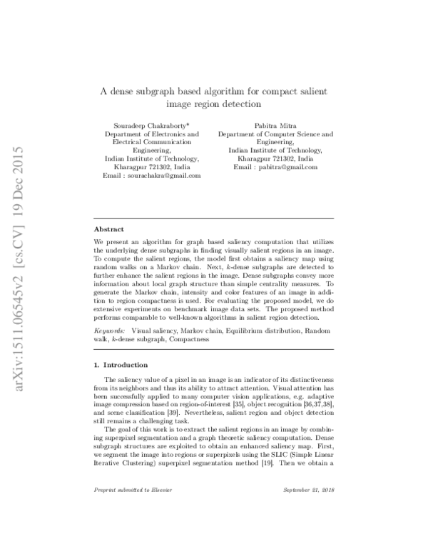 (PDF) A dense subgraph based algorithm for compact salient image region ...