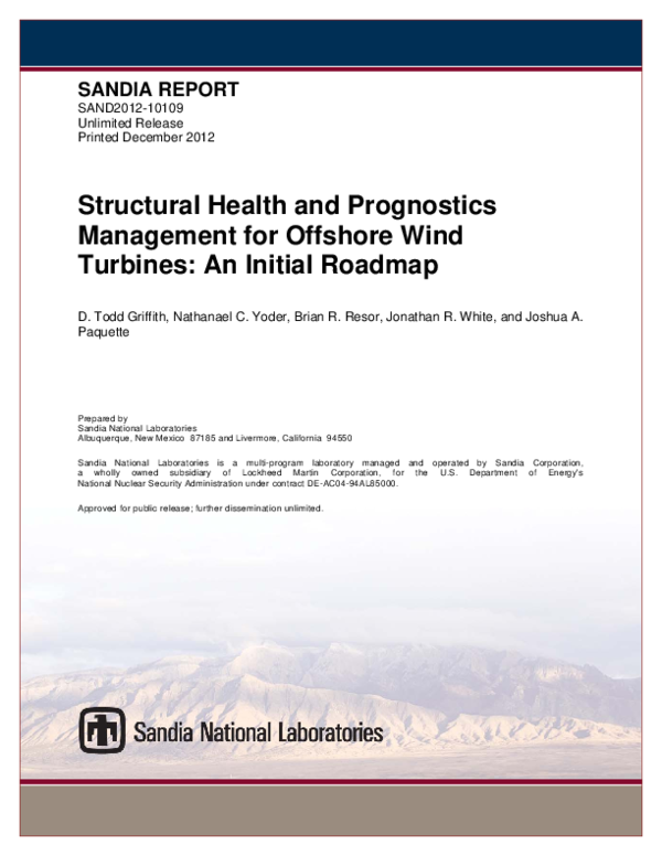 (PDF) Structural Health and Prognostics Management for Offshore Wind ...