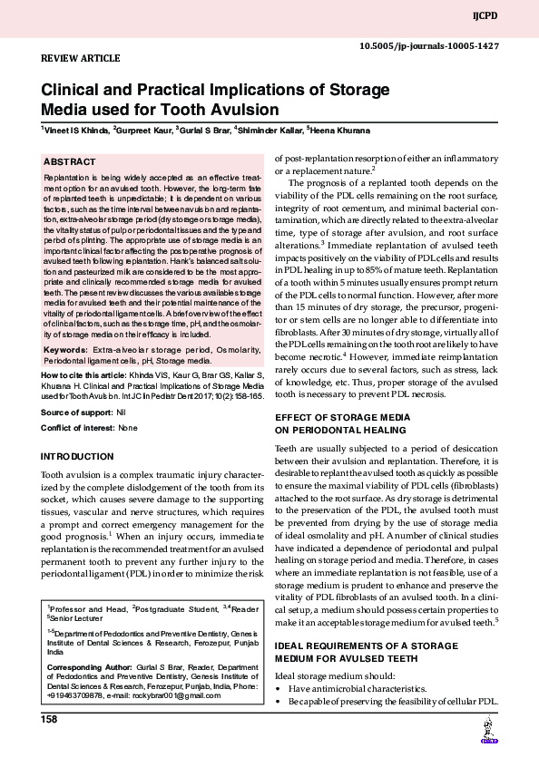 (PDF) Clinical and Practical Implications of Storage Media used for