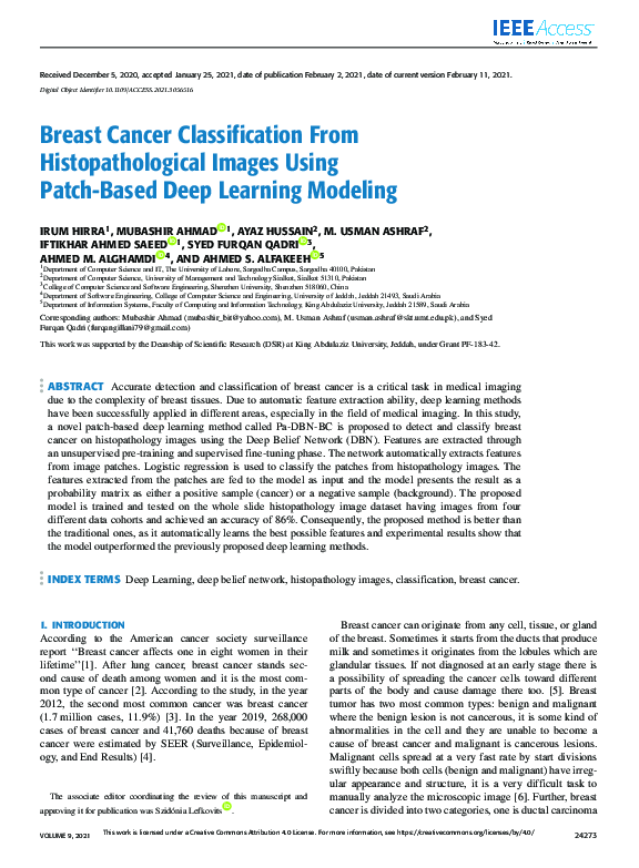 (PDF) Breast Cancer Classification From Histopathological Images Using ...