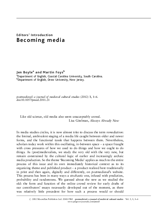 (PDF) Becoming media