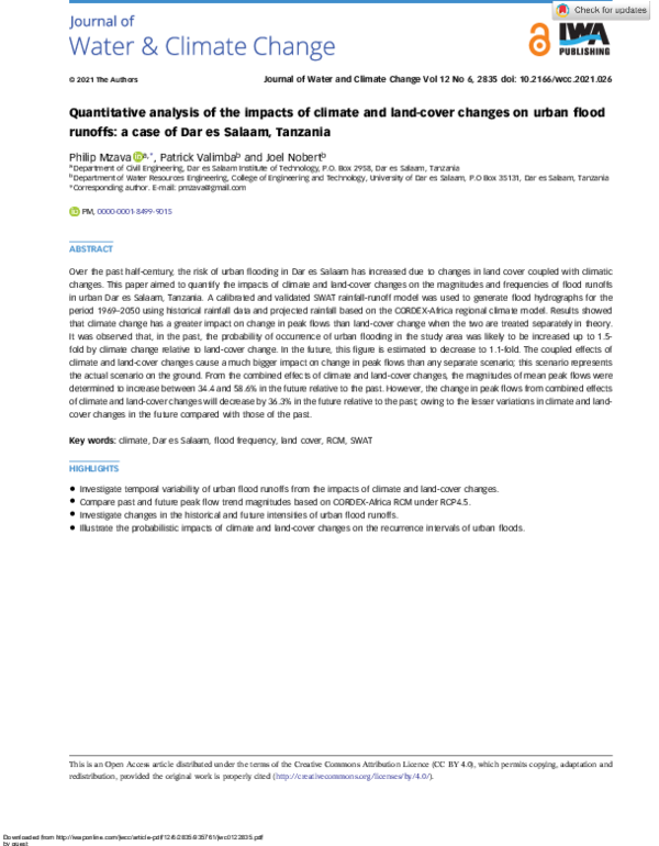 (PDF) Quantitative analysis of the impacts of climate and land-cover ...