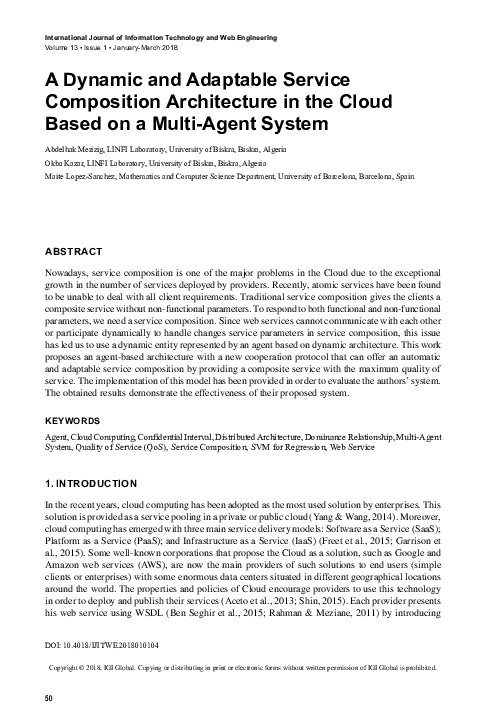 (PDF) A Dynamic and Adaptable Service Composition Architecture in the ...