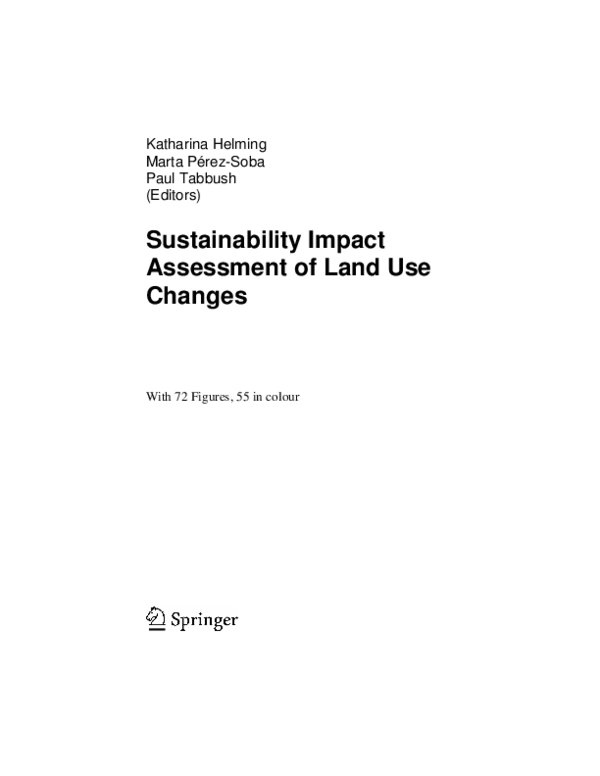 (PDF) Sustainability Impact Assessment of Land Use Changes