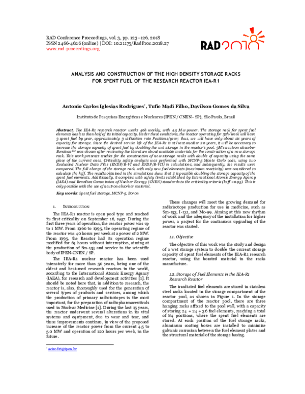 (PDF) Analysis and Construction of the High Density Storage Racks for ...