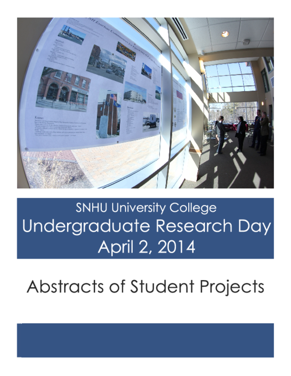 (PDF) SNHU University College Undergraduate Research Day: abstracts of ...