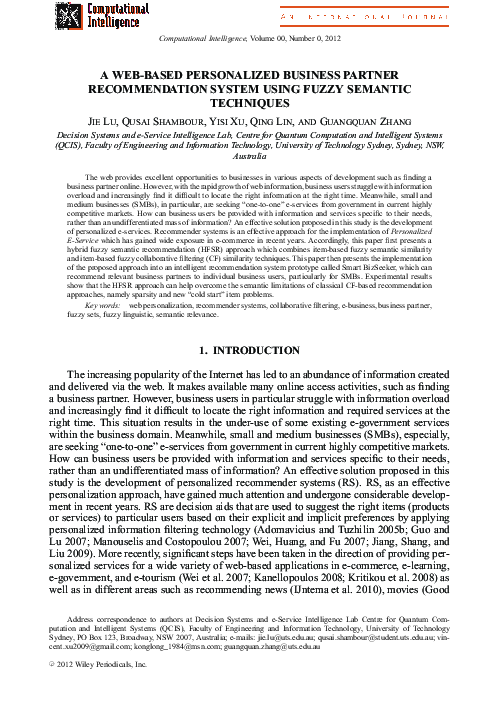 (PDF) A Web-Based Personalized Business Partner Recommendation System ...