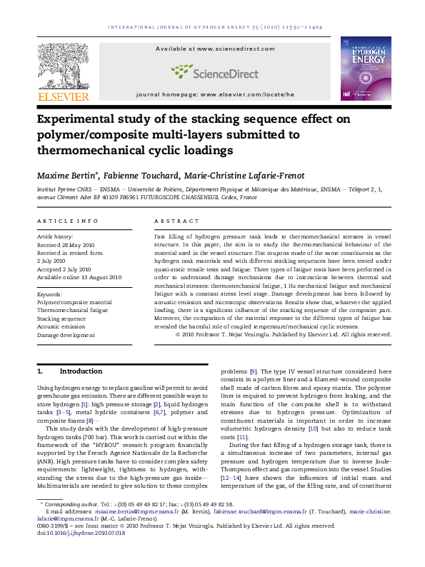 (PDF) Experimental study of the stacking sequence effect on polymer ...