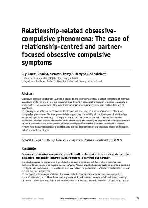 (PDF) Relationship-related obsessive-compulsivephenomena: The case of ...