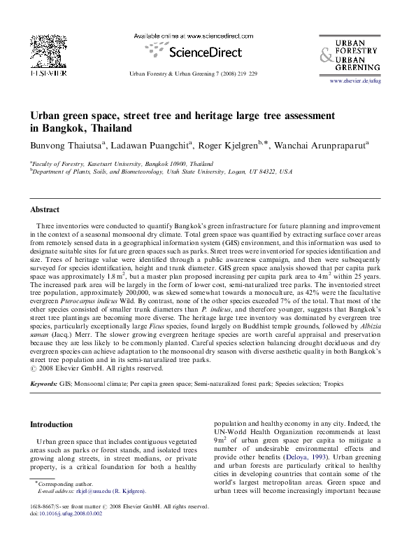 (PDF) Urban green space, street tree and heritage large tree assessment ...