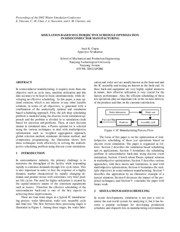 (PDF) Simulation based multiobjective schedule optimization in ...