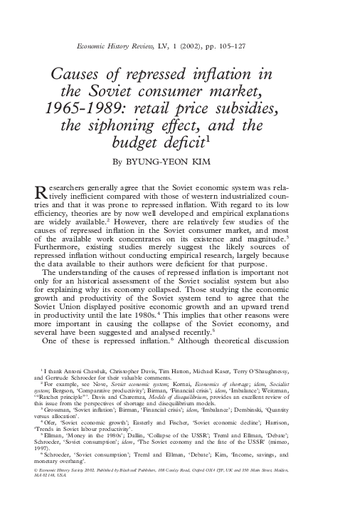 (PDF) Causes of repressed inflation in the Soviet consumer market, 1965 ...