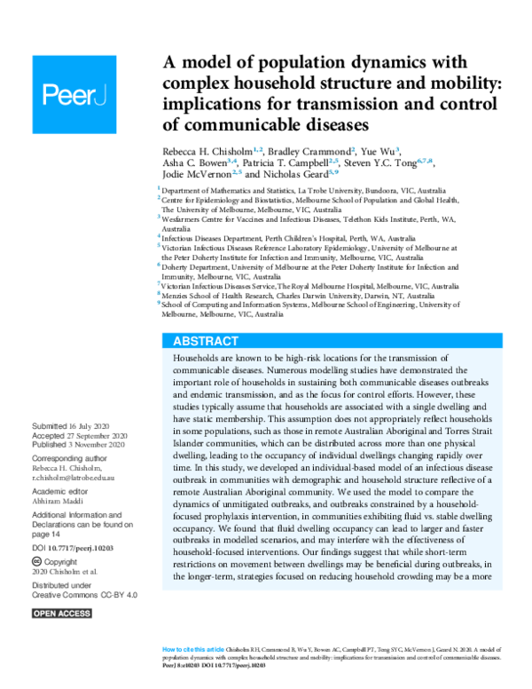 (PDF) A model of population dynamics with complex household structure ...