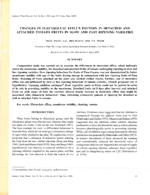 (PDF) Changes in electrolyte efflux pattern in detached and attached ...