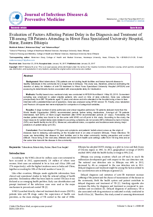 (PDF) Evaluation of Factors Affecting Patient Delay in the Diagnosis ...