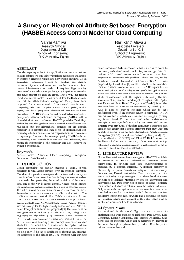 (PDF) A Survey on Hierarchical Attribute Set Based Encryption (HASBE ...