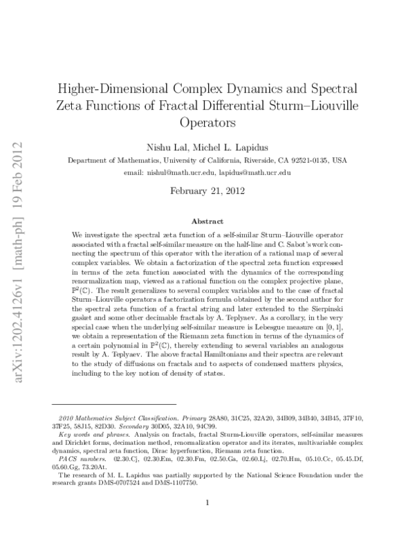 (PDF) Hyperfunctions and spectral zeta functions of Laplacians on self