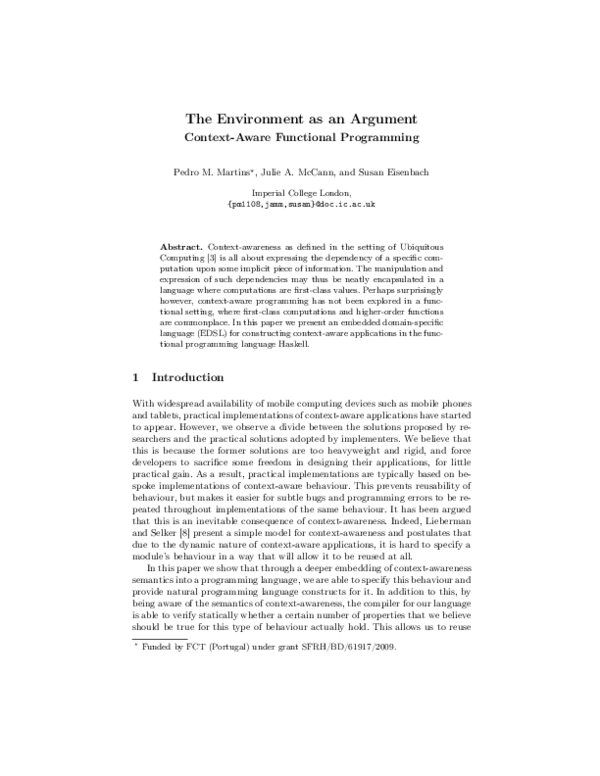(PDF) The Environment as an Argument