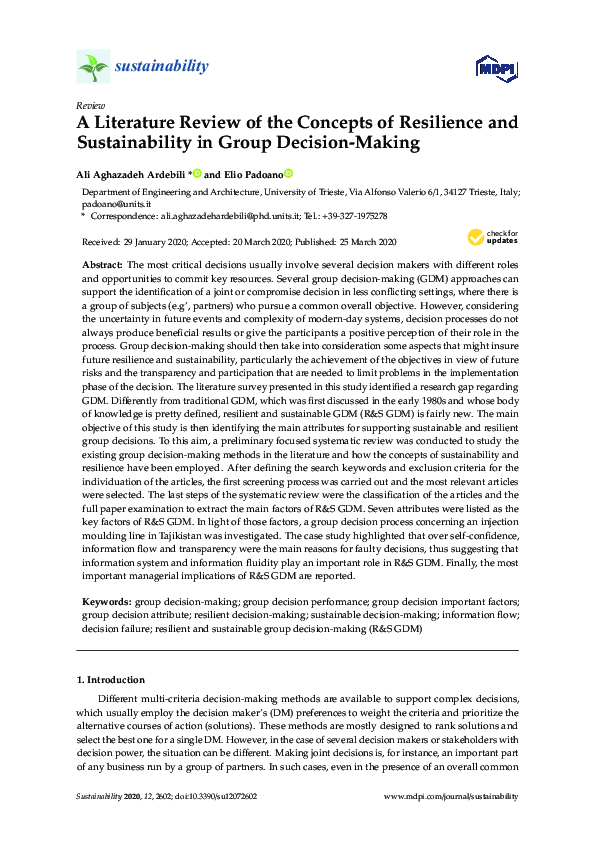 (PDF) A Literature Review of the Concepts of Resilience and ...