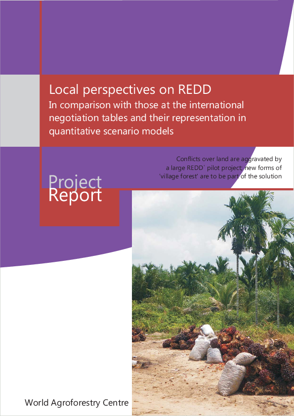 (PDF) Local perspectives on REDD in comparison with those at the ...