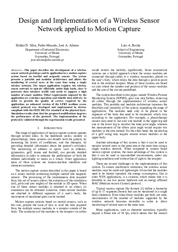 (PDF) Design and implementation of a wireless sensor network applied to ...