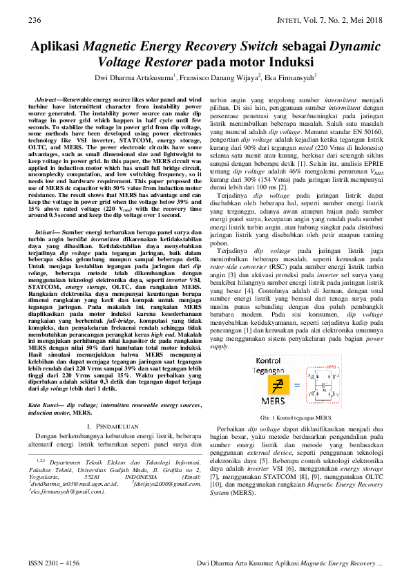 (PDF) Aplikasi Energy Recovery Switch sebagai Dynamic Voltage