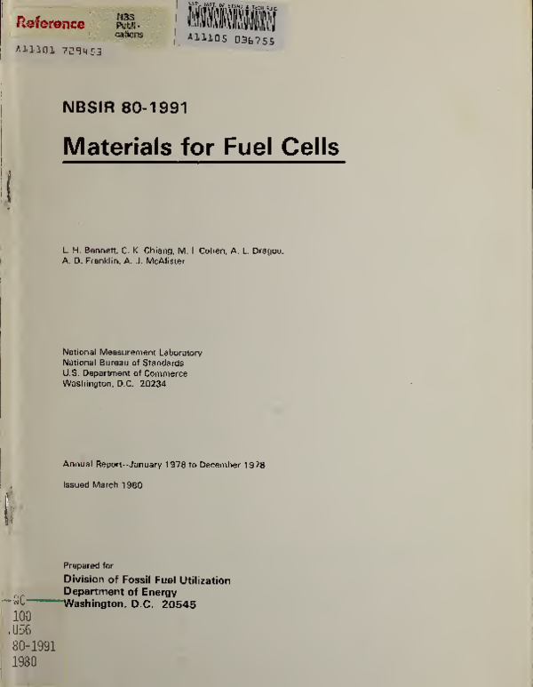 (PDF) Materials for fuel cells